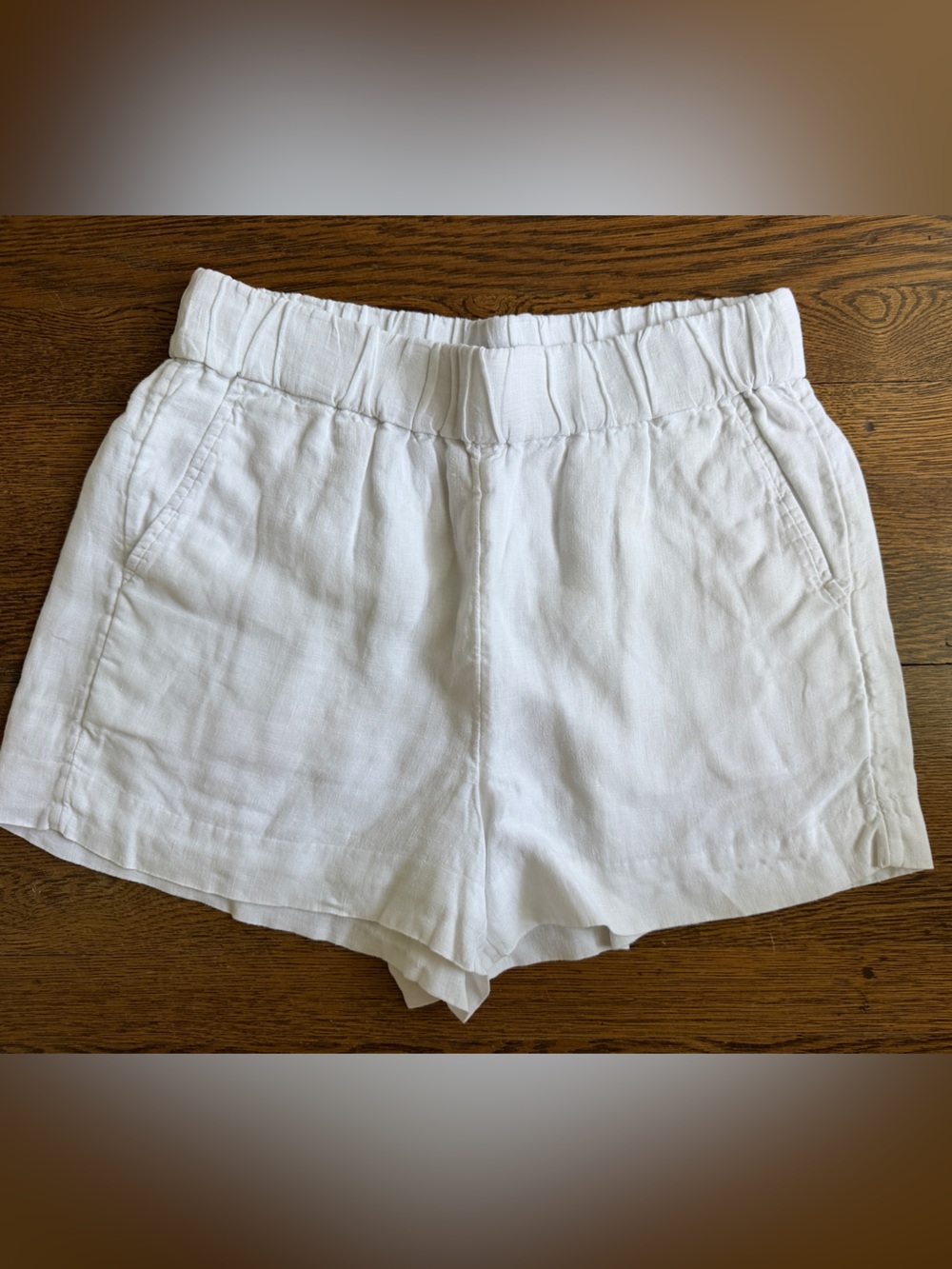 Tropez Linen Short in White Small